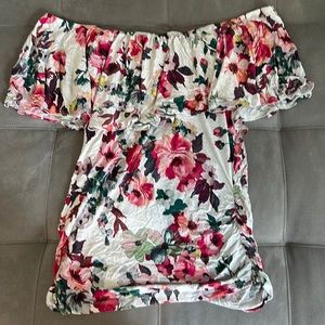 Venus off the shoulder flowered top.